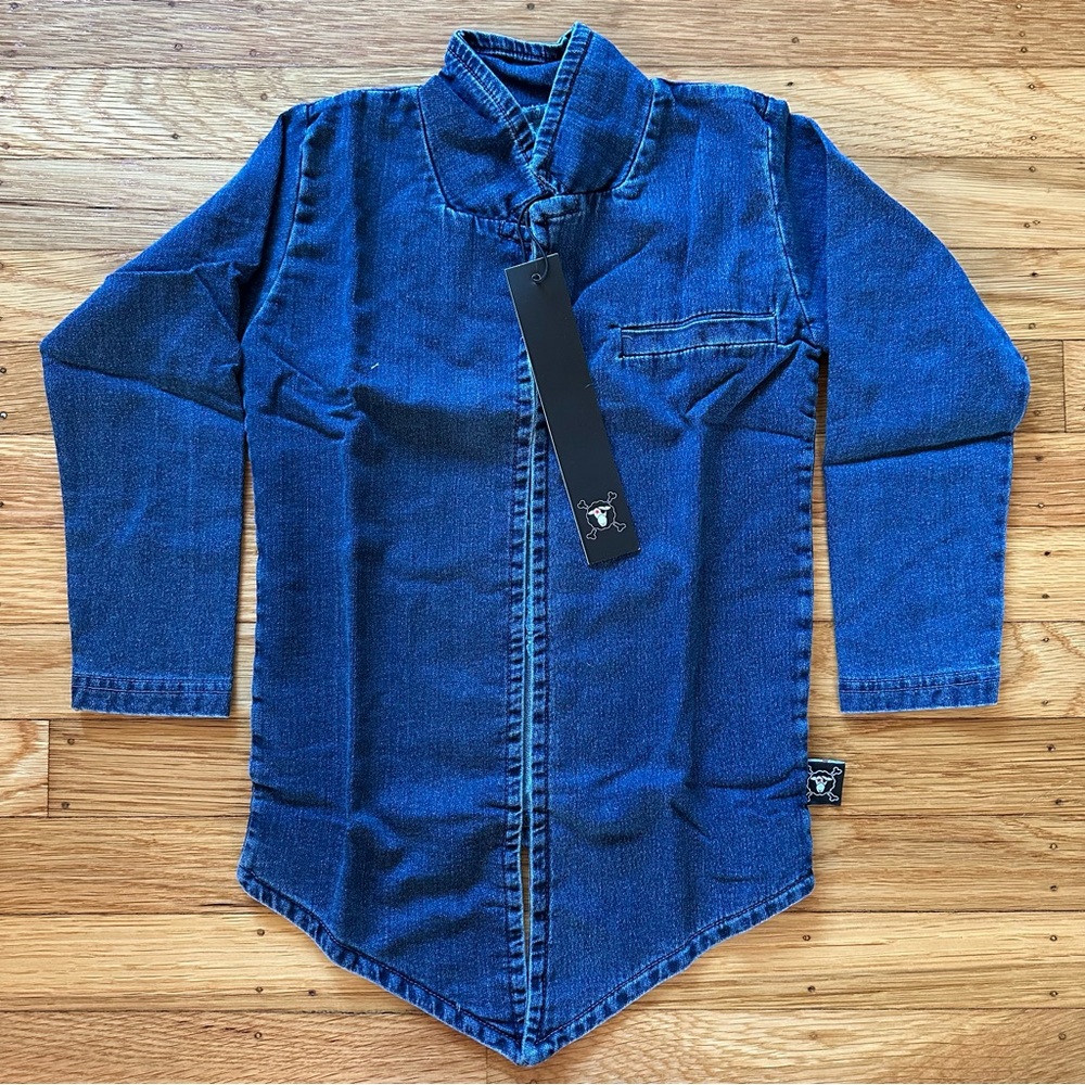 NWT nununu Denim Open Jacket Size 4-5